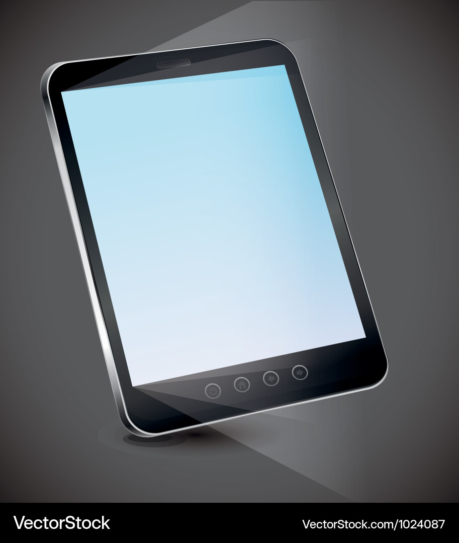 Modern Tablet with Blank Display vector image