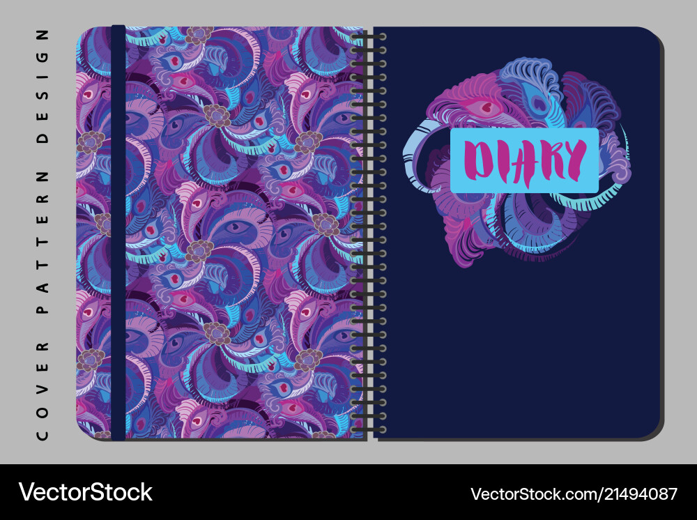 Notebook and diary cover design for print Notebook and diary cover design for print vector image