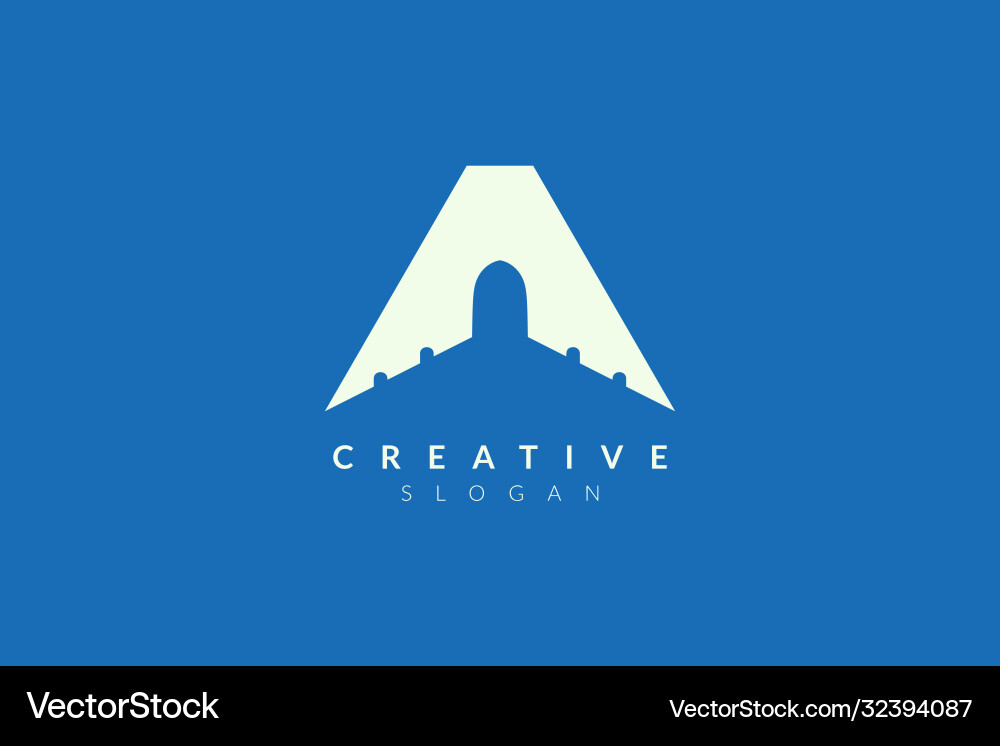 Plane shape design minimalist and simple logo Plane shape design minimalist and simple logo vector image