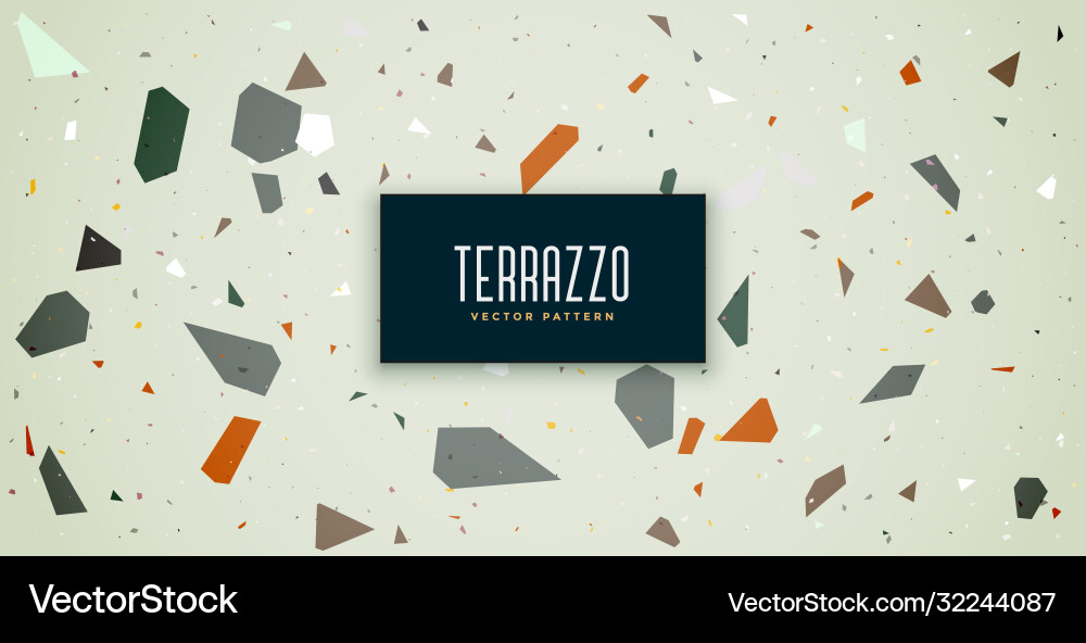 Terrazzo pattern texture floor tiles background vector image