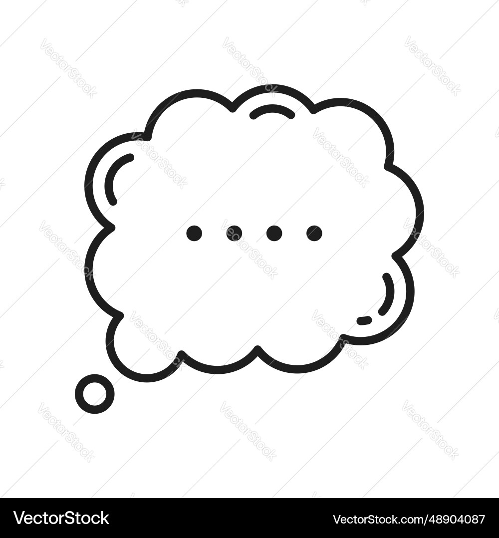 Think memo speech bubble message or chatting box vector image