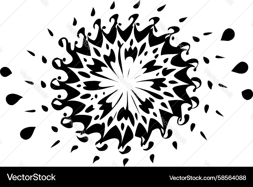 Abstract Radial Explosion Vector Image