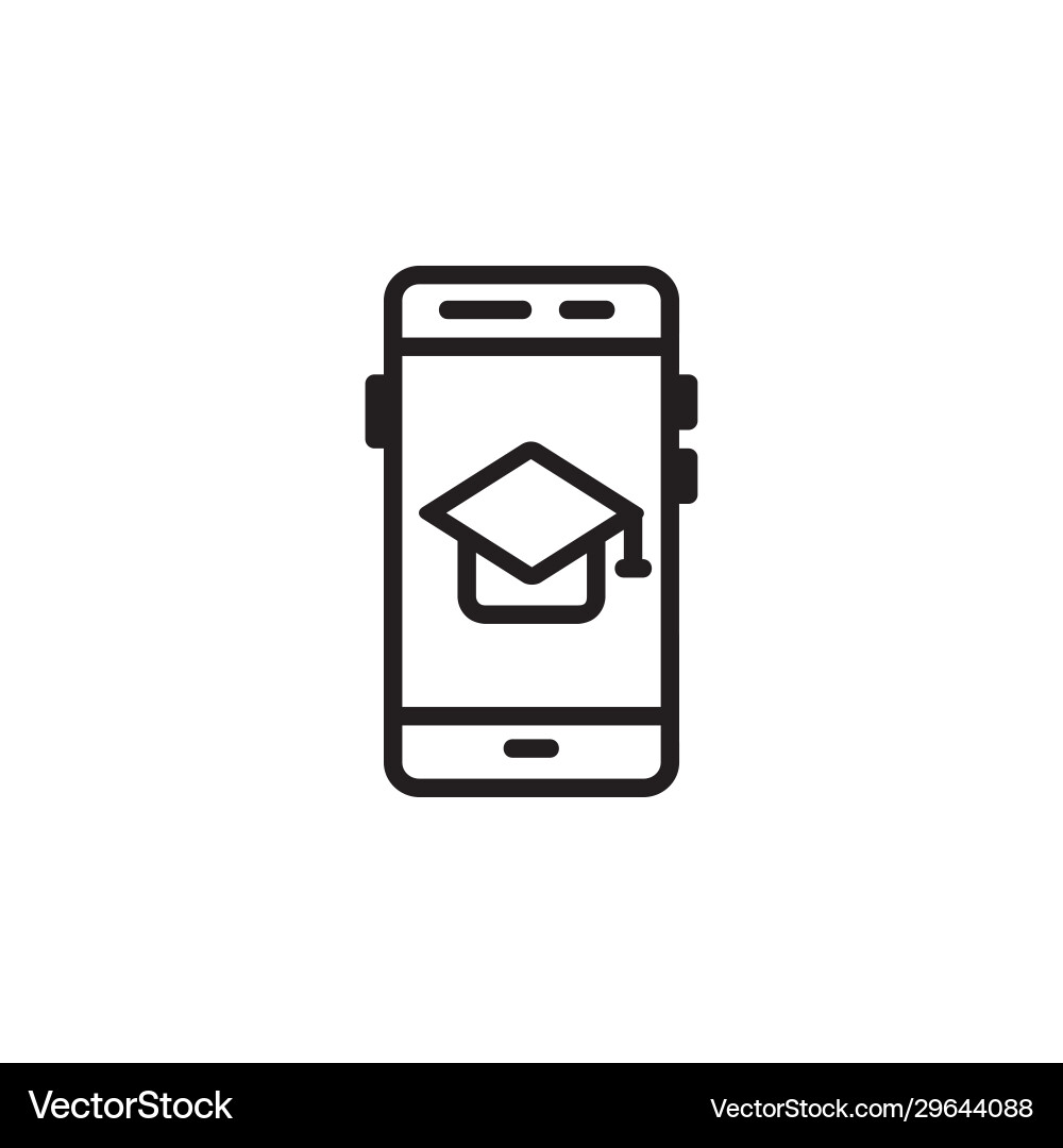 Anwendung Icon Online Lernen perfekt Vektorbild