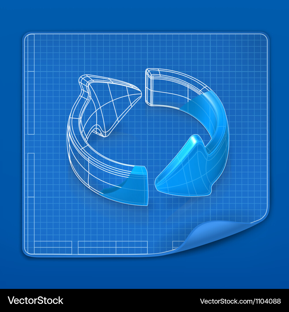 Blueprint Arrow Pointer vector image