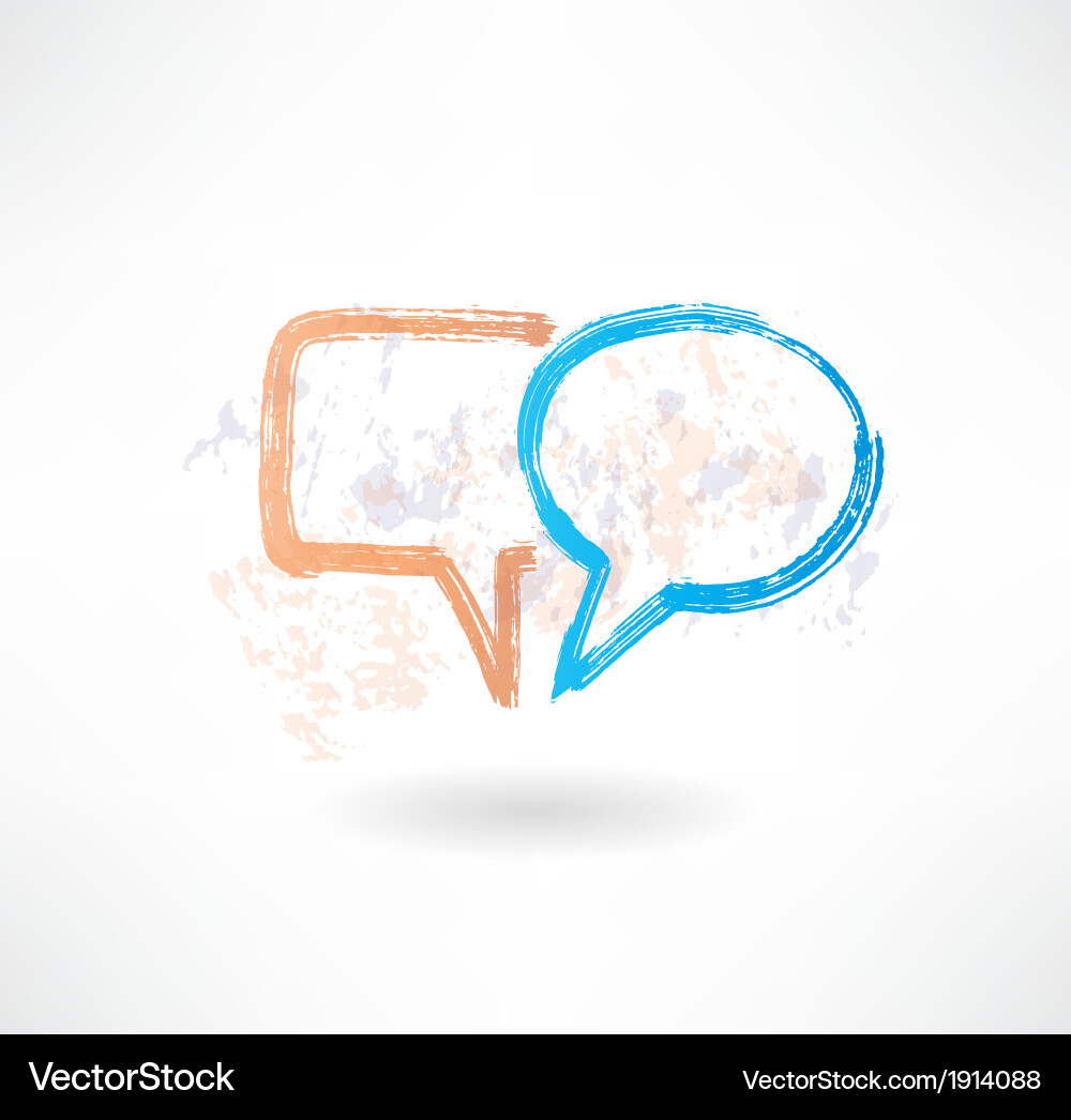 Brush leere Sprachblasen-Symbol Vektorbild