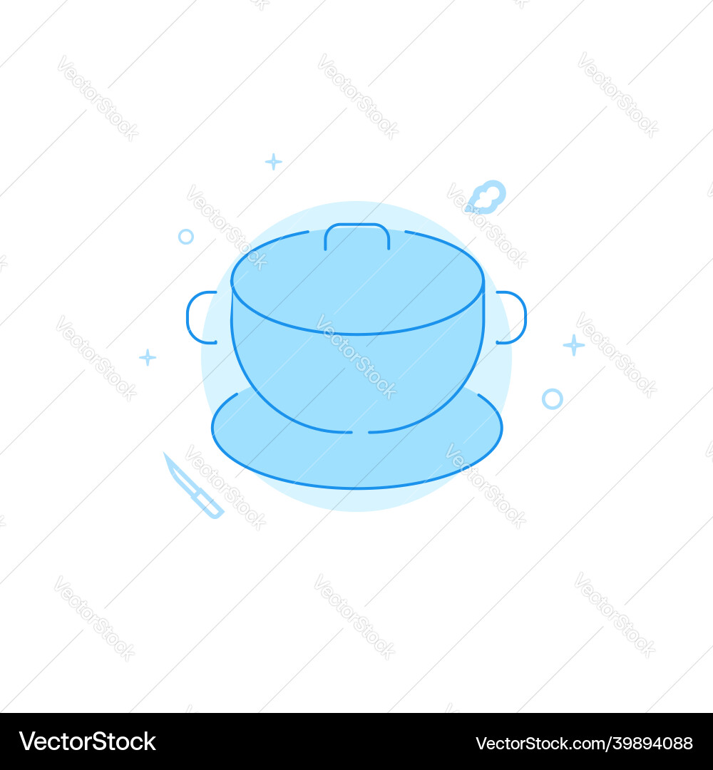 Cauldron on a tray flat icon kitchen utensil Cauldron on a tray flat icon kitchen utensil vector image