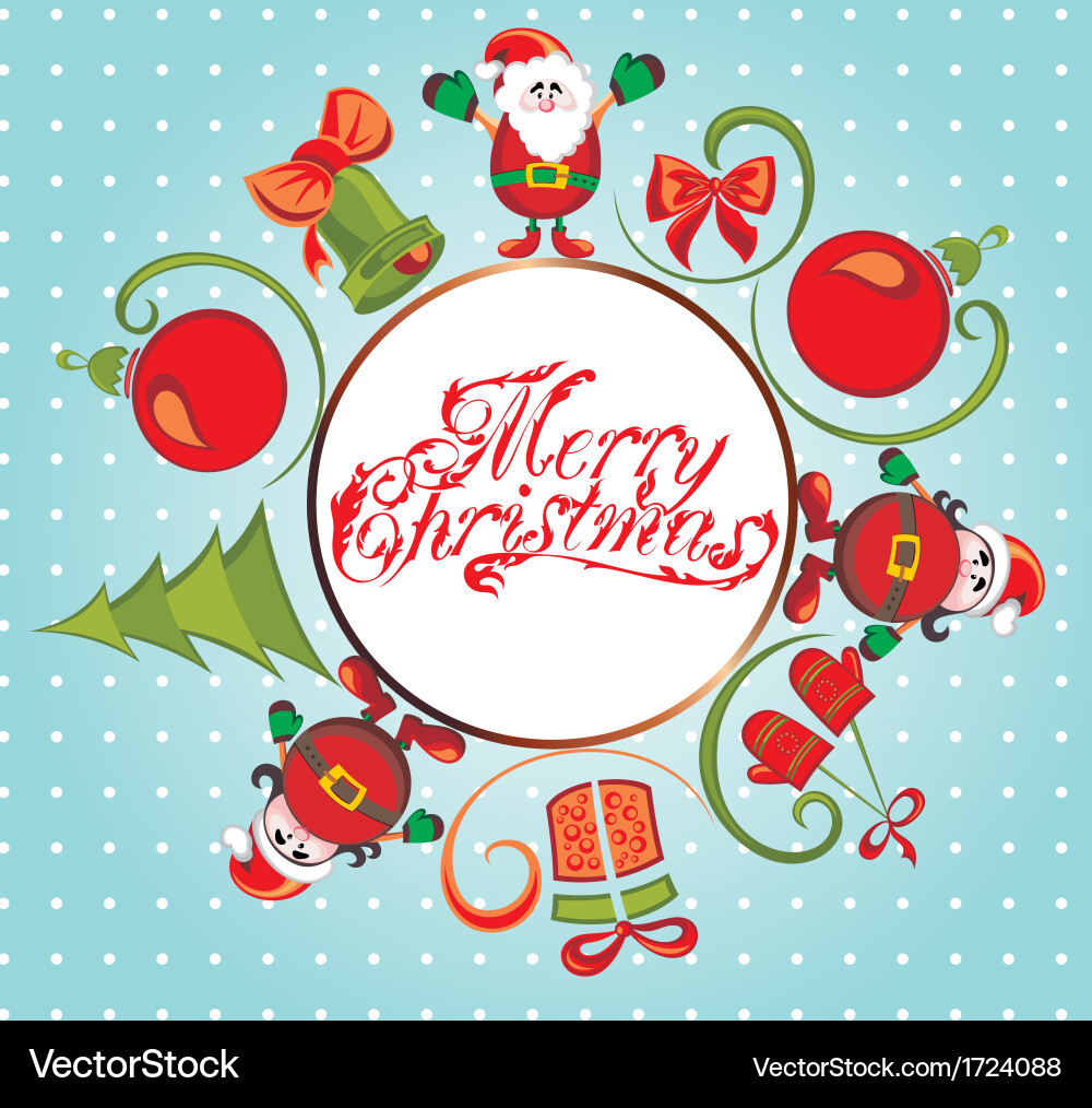 Christmas objects collection Vector Image