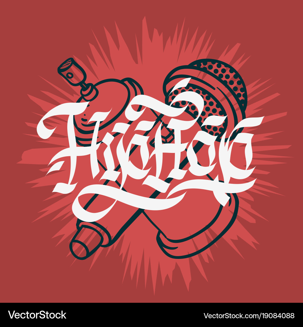 Hip hop lettering custom gothic calligraphy design – Royalty-Free Vector |  VectorStock, image size:1000x1080