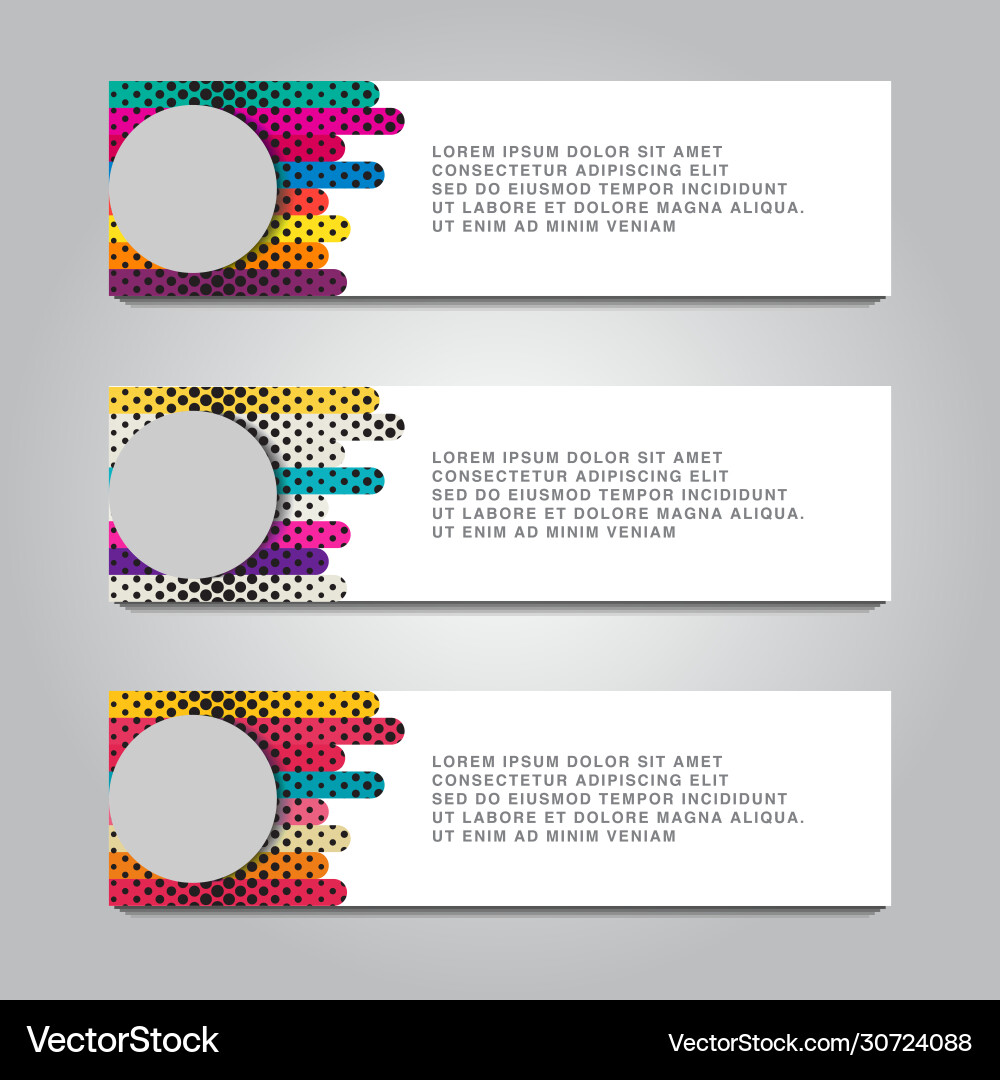 Horizontal banner design with round circle Horizontal banner design with round circle vector image