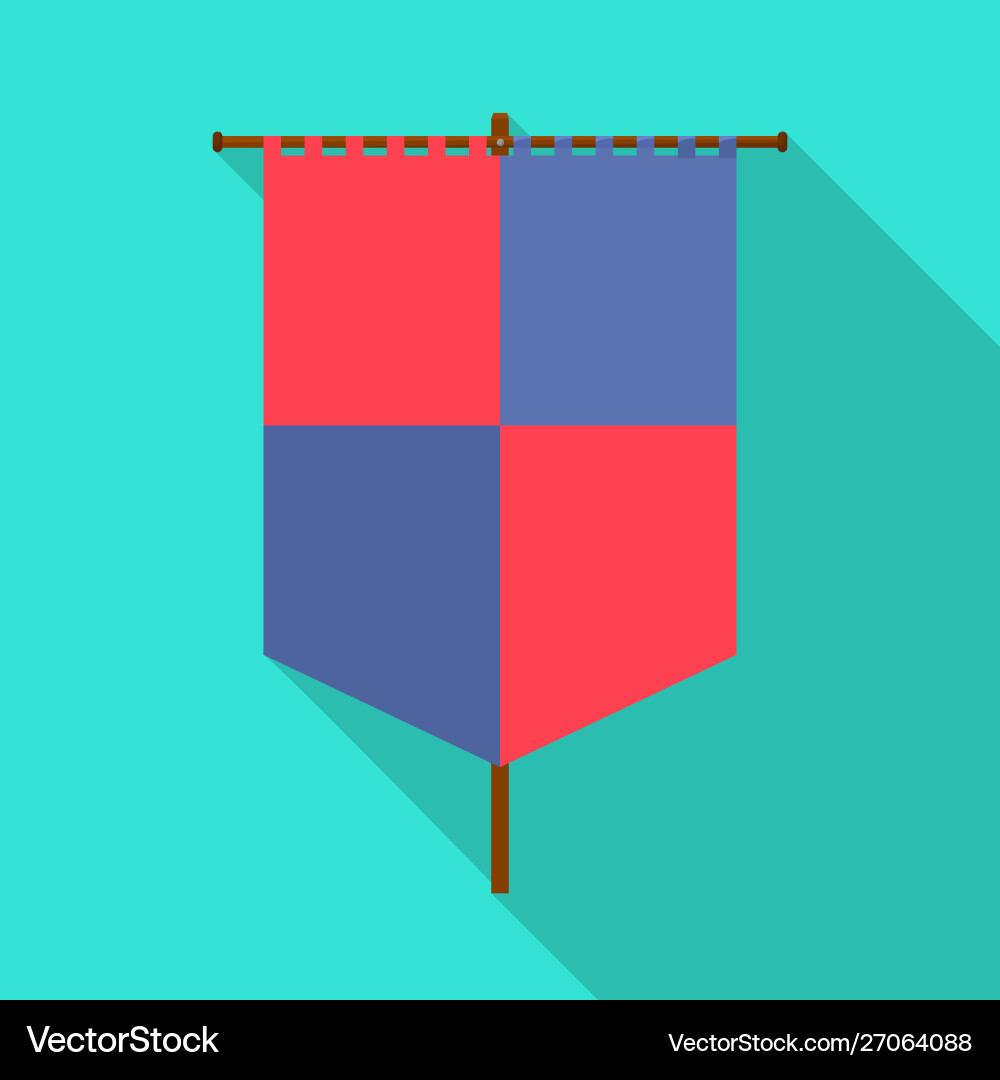 Isolated object flag and banner icon set Vector Image