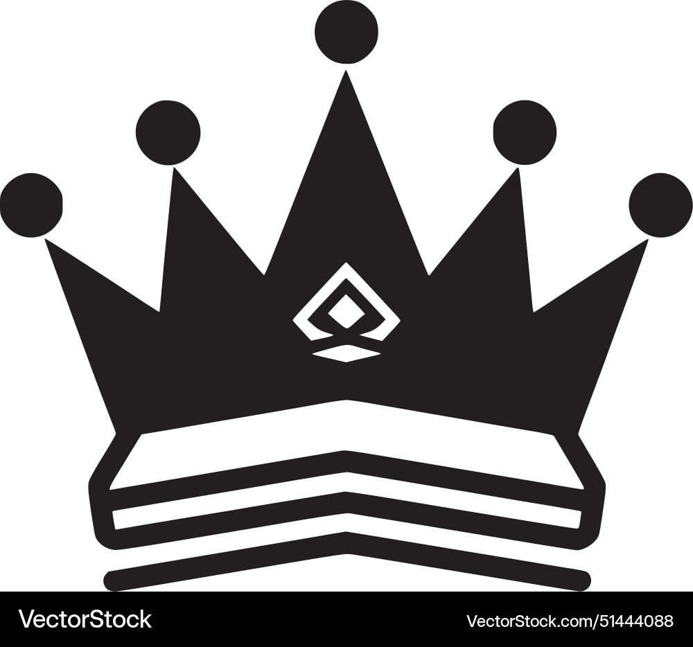 King - black and white Royalty Free Vector Image