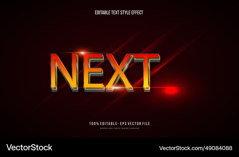 Modern editable text style effect gradient color Modern editable text style effect gradient color vector image
