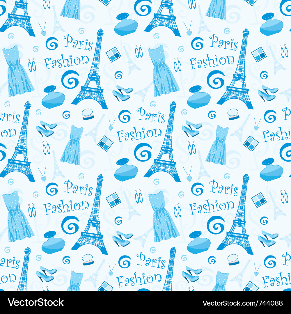 Parisian Fashion Pattern Vector Image