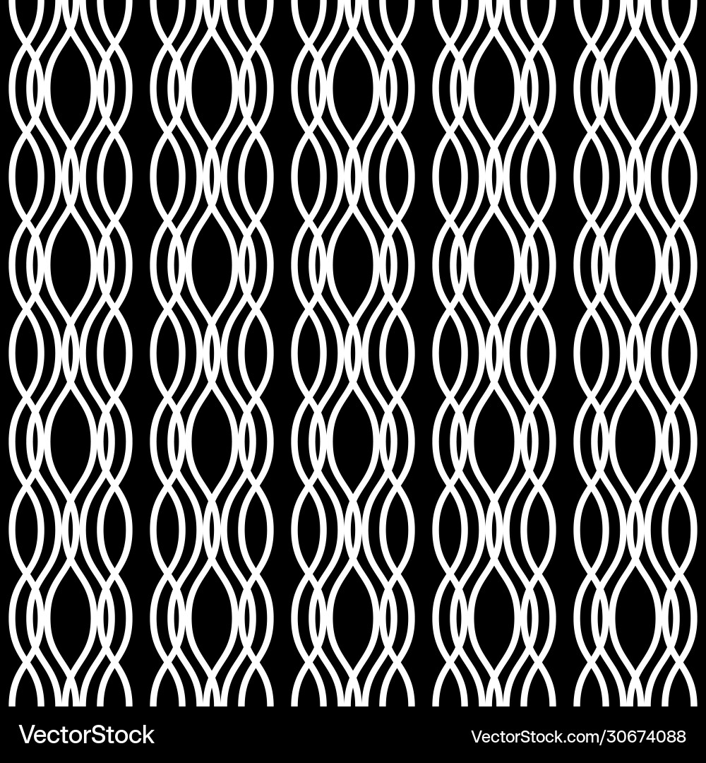 Seamless pattern white vertical wavy lines Seamless pattern white vertical wavy lines vector image