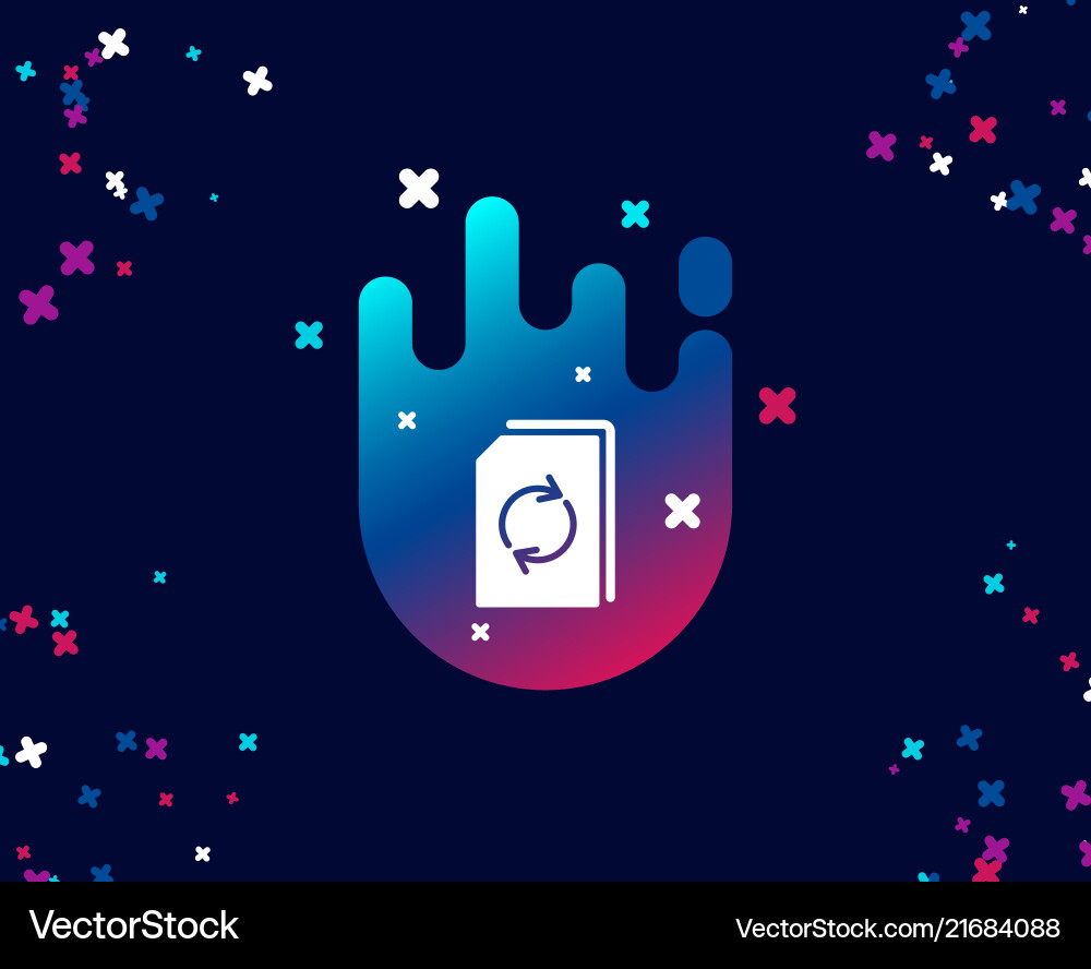 Update document simple icon refresh file sign vector image