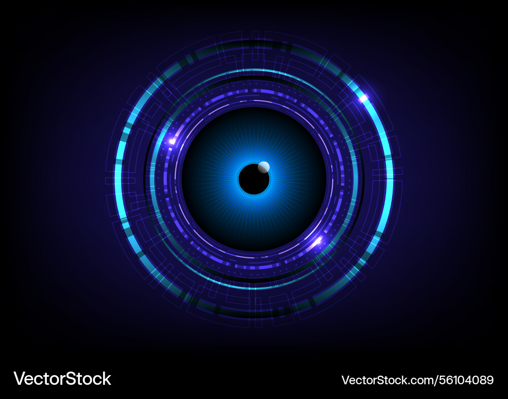 Abstract background with eye scan security Vector Image
