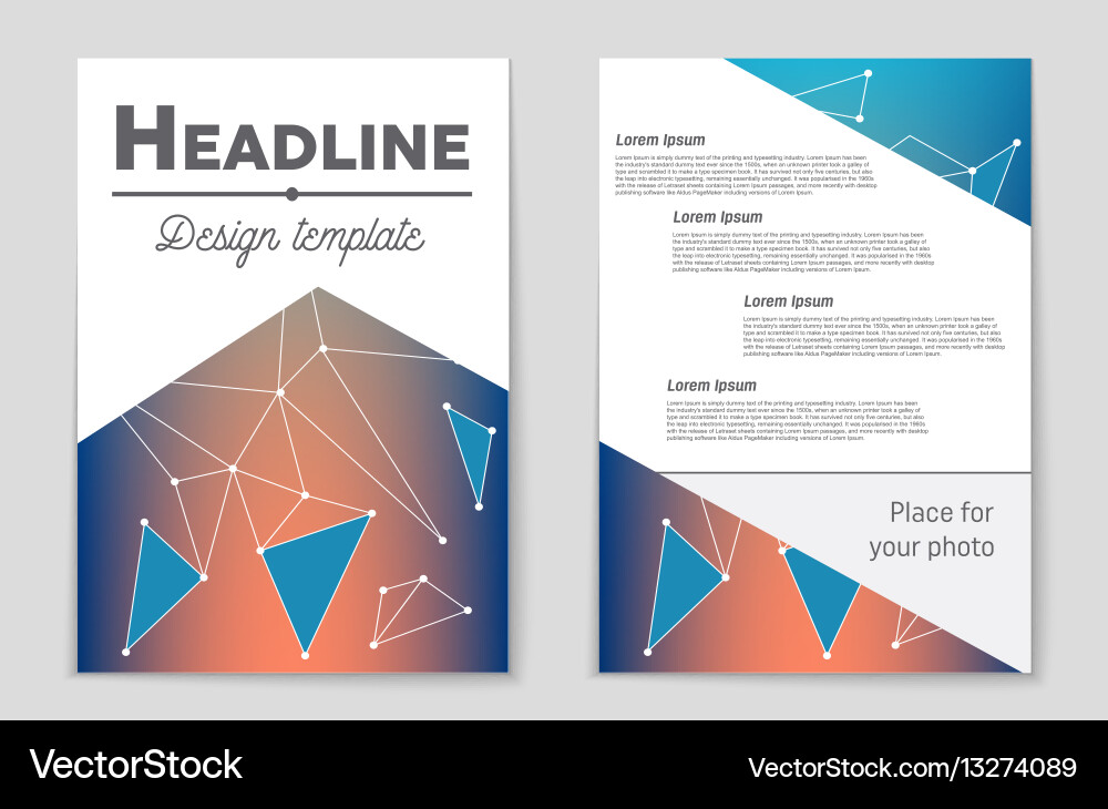 Abstract layout background set for art vector image