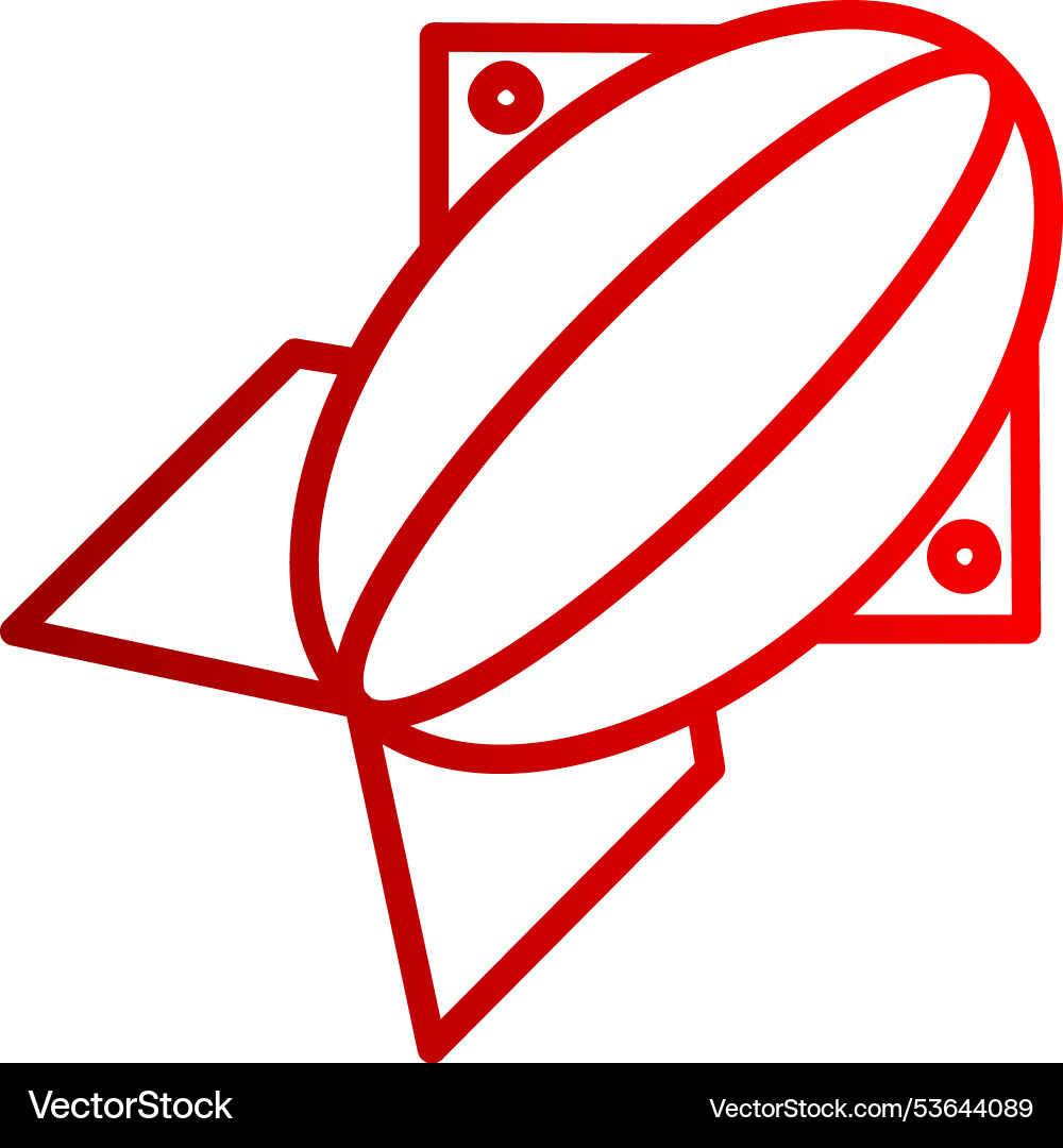 Blimp line gradient icon Vector Image