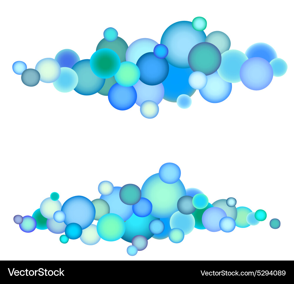 Blue Purple Bubble String Pattern Vector Image