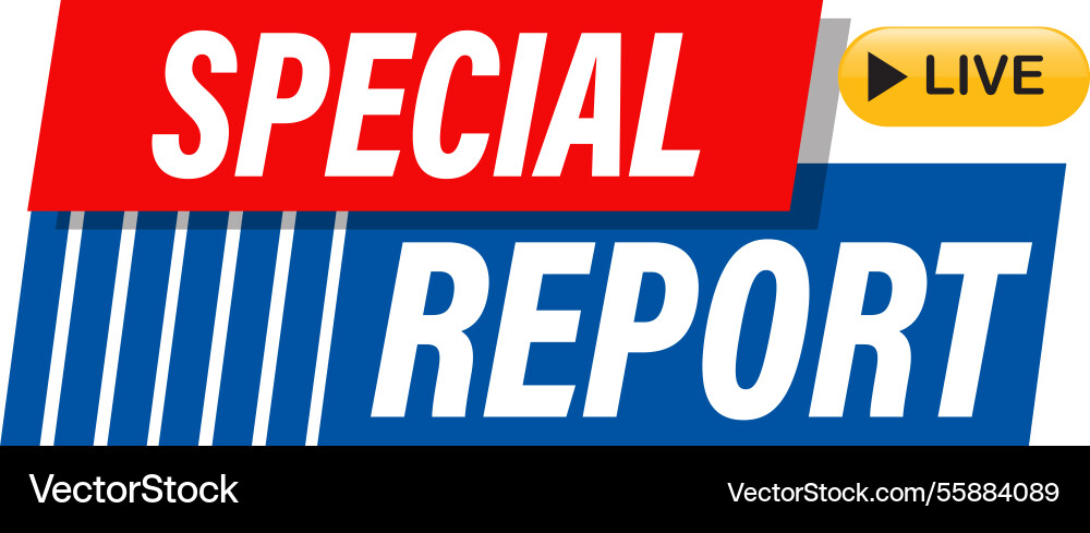Bold featuring special report text with dynamic Bold featuring special report text with dynamic vector image