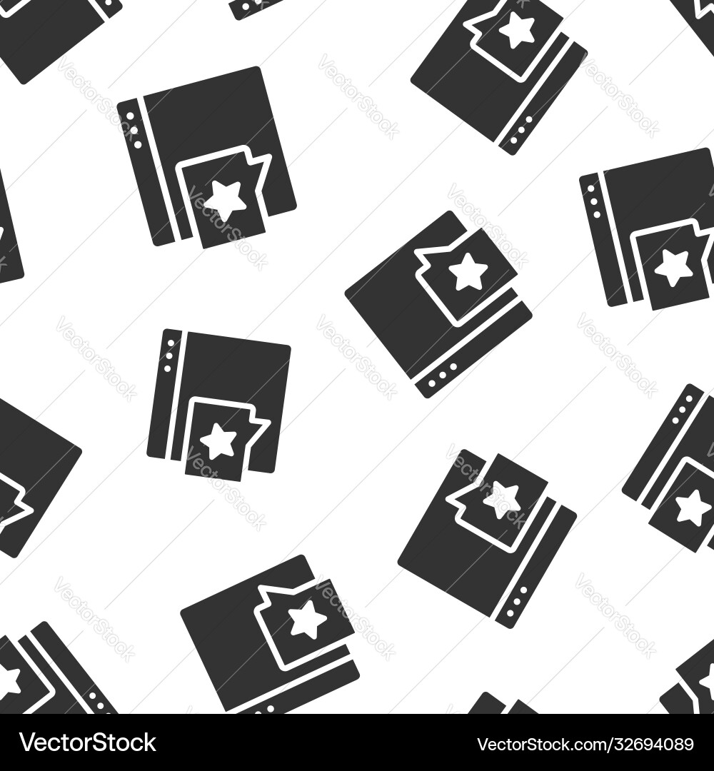 Browser window with star icon in flat style wish vector image