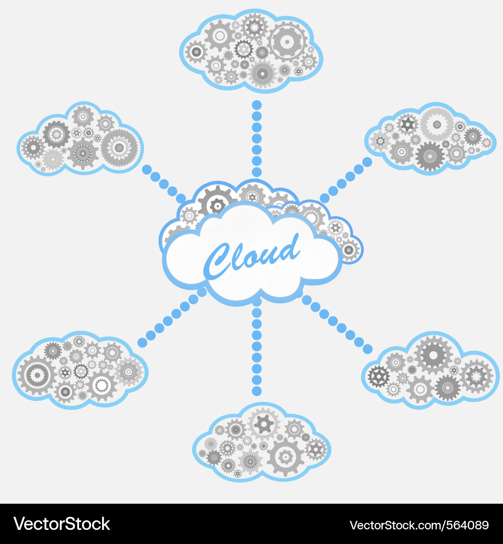 Cloud Computing Technology vector image