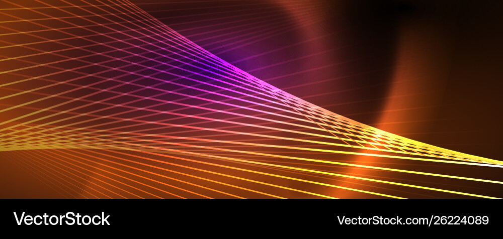 Color light with lines outer space background Vector Image