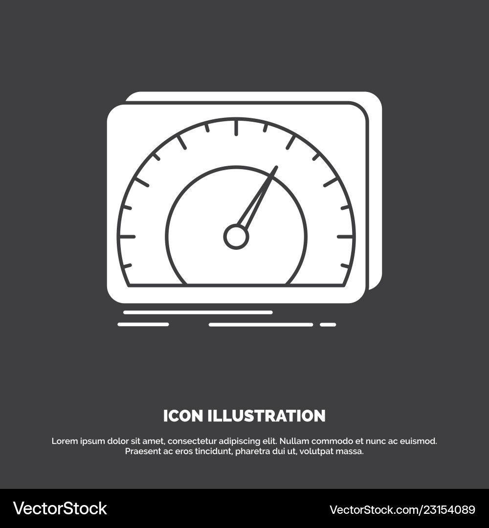 Dashboard device speed test internet icon glyph Dashboard device speed test internet icon glyph vector image