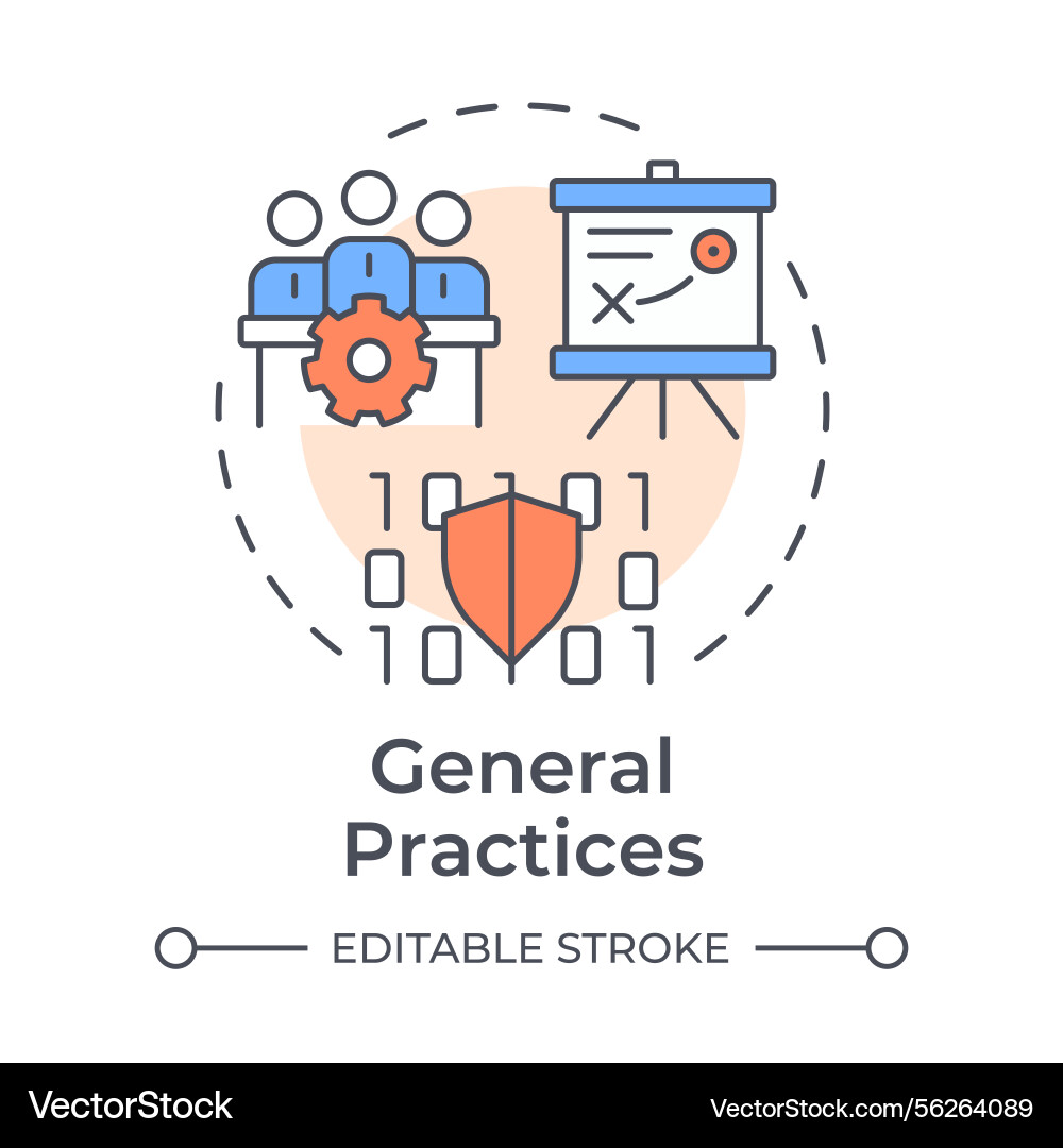 General practices multi color concept icon General practices multi color concept icon vector image
