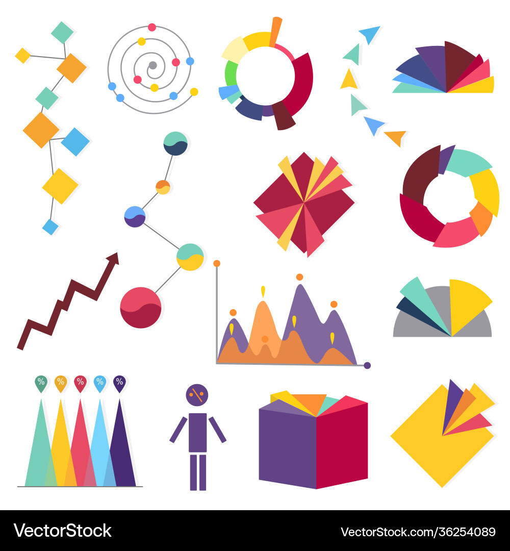 Infographic elements collection analysis data vector image