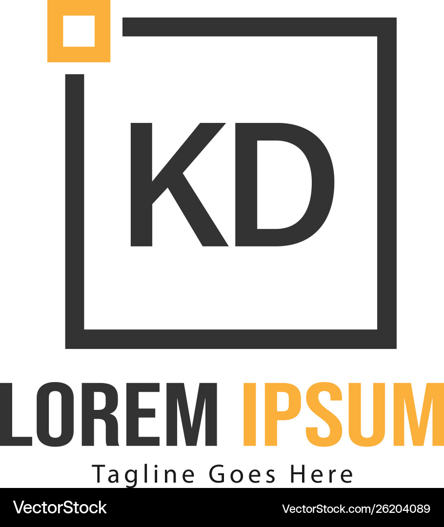 KD Initial Logo Template - Modern & Minimal vector image