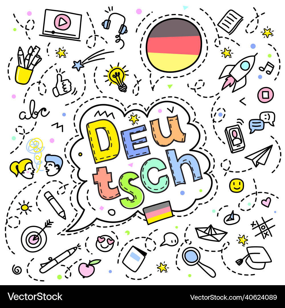 Konzept der reisenden deutschen Flagge mit Linienkunst Konzept der reisenden deutschen Flagge mit Linienkunst vektorbild