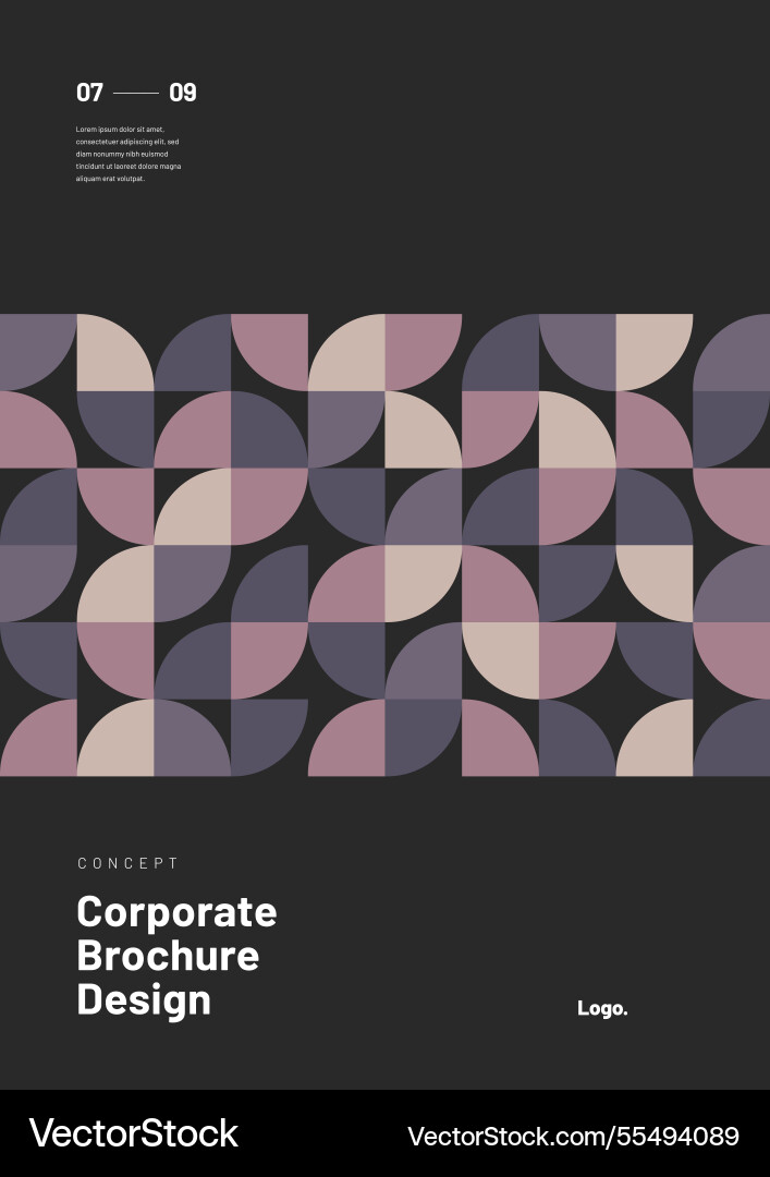 Layout template for events or business related vector image