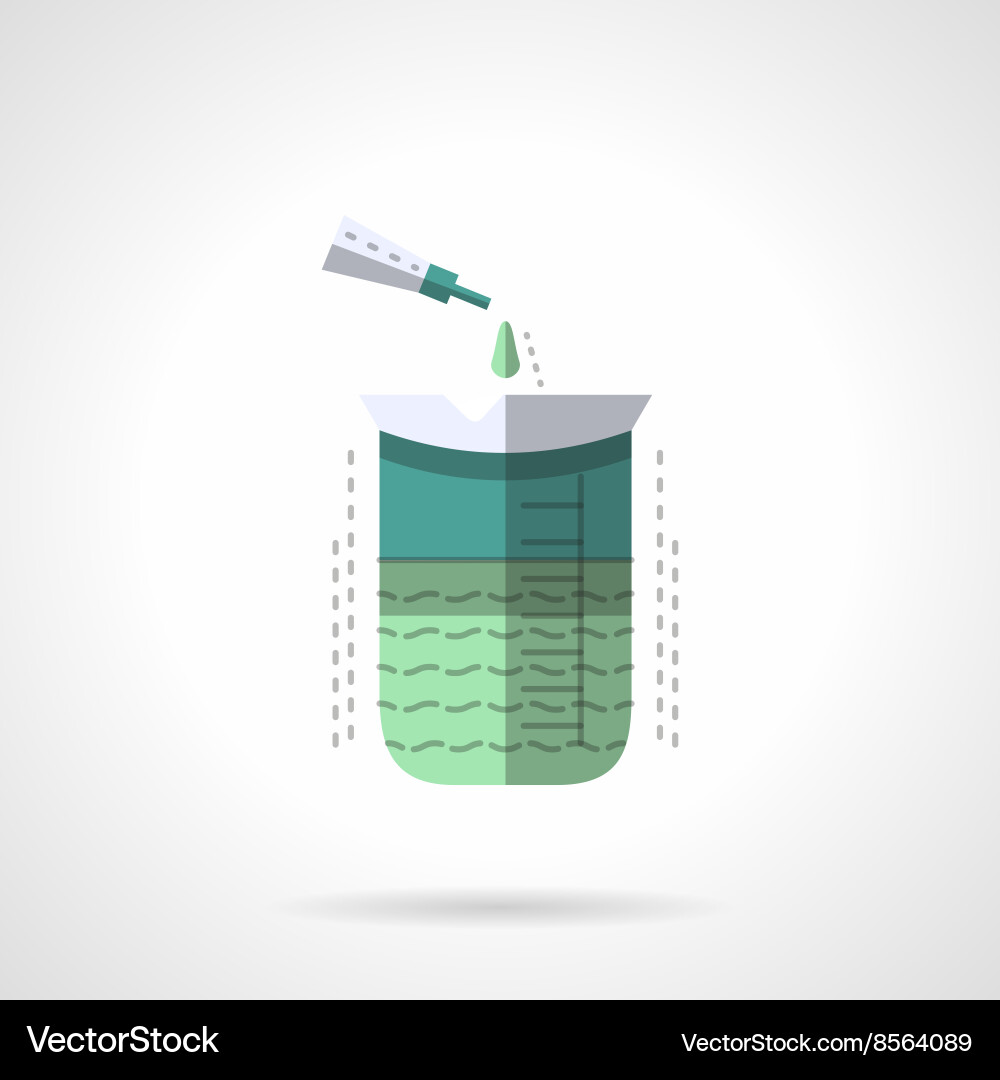 Measuring labware flat color design icon Vector Image