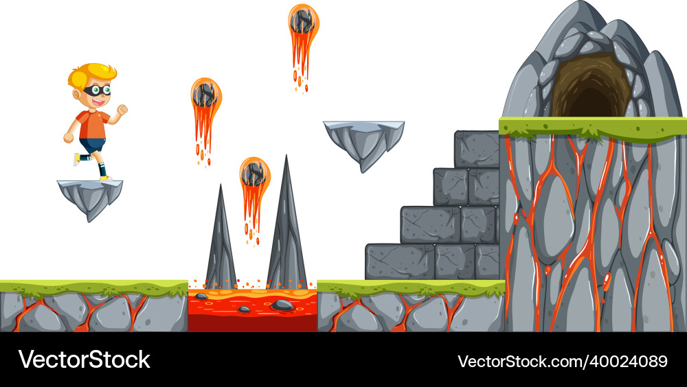 Platform game objects and elements Platform game objects and elements vector image