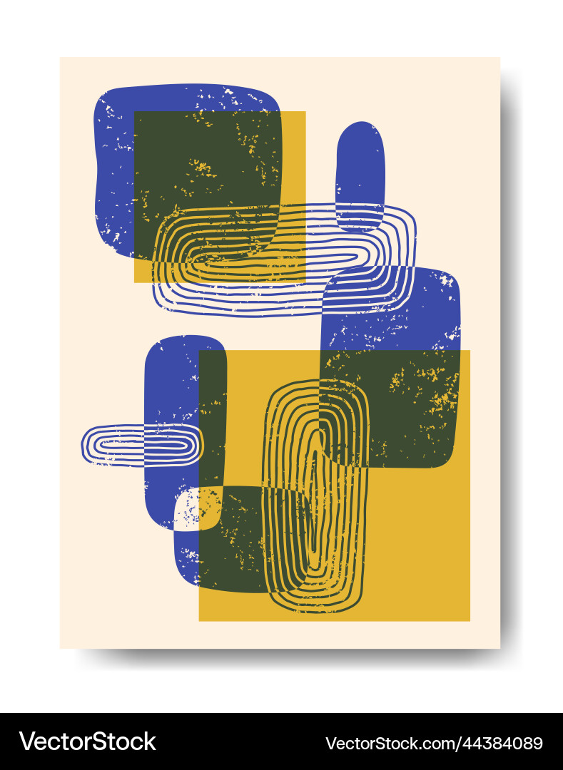 Poster with abstract geometric patterns Poster with abstract geometric patterns vector image