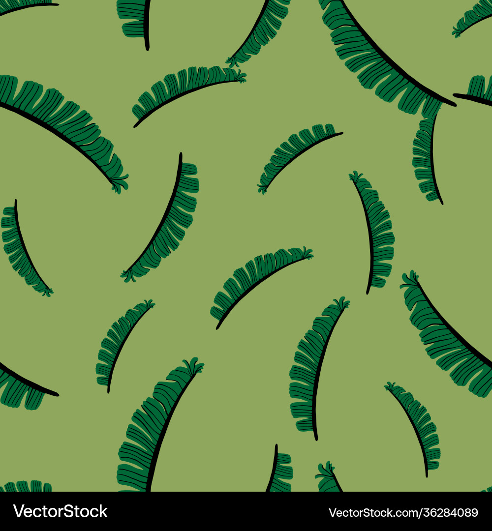 Random botanic exotic seamless pattern with hand Random botanic exotic seamless pattern with hand vector image