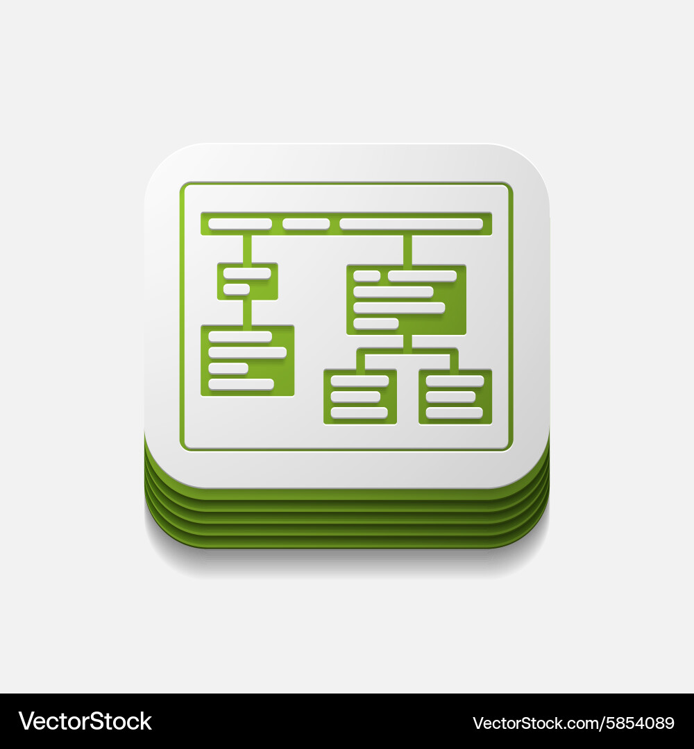 Square button chart Vector Image