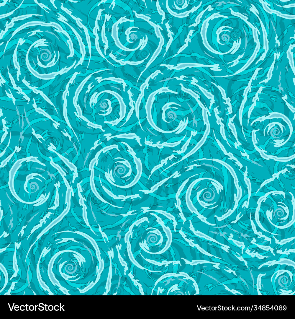 Turquoise smooth lines and spirals with torn edges Turquoise smooth lines and spirals with torn edges vector image