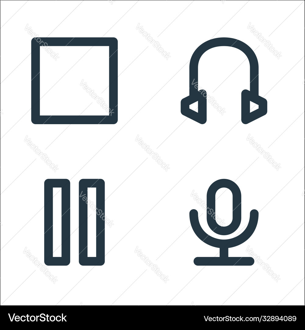 User interface line icons linear set quality User interface line icons linear set quality vector image