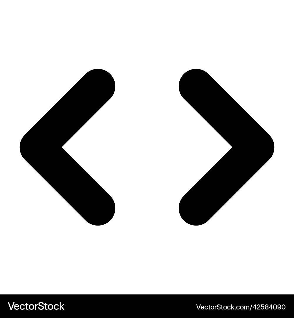 A simple tag mark icon used in programming vector image