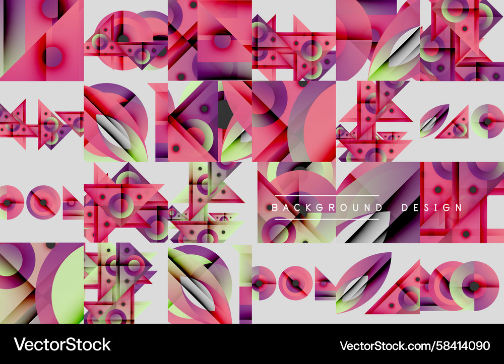 Abstract geometric pattern shapes overlap Abstract geometric pattern shapes overlap Vector Image