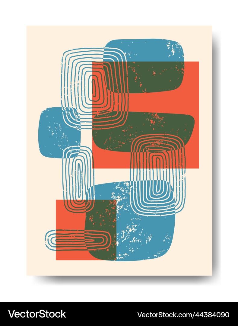Abstract Geometric Poster Vector Image