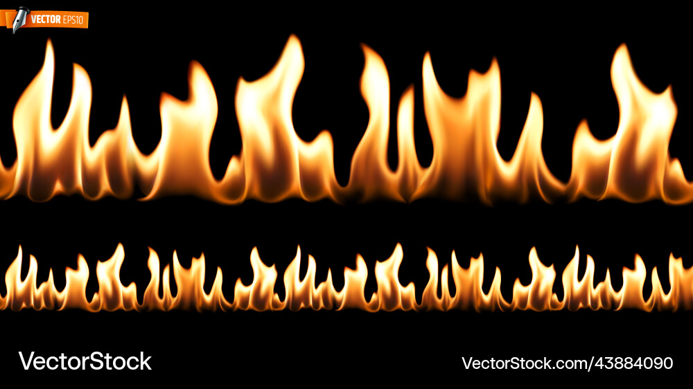 Dynamic Flames Royalty Free Vector Image - VectorStock