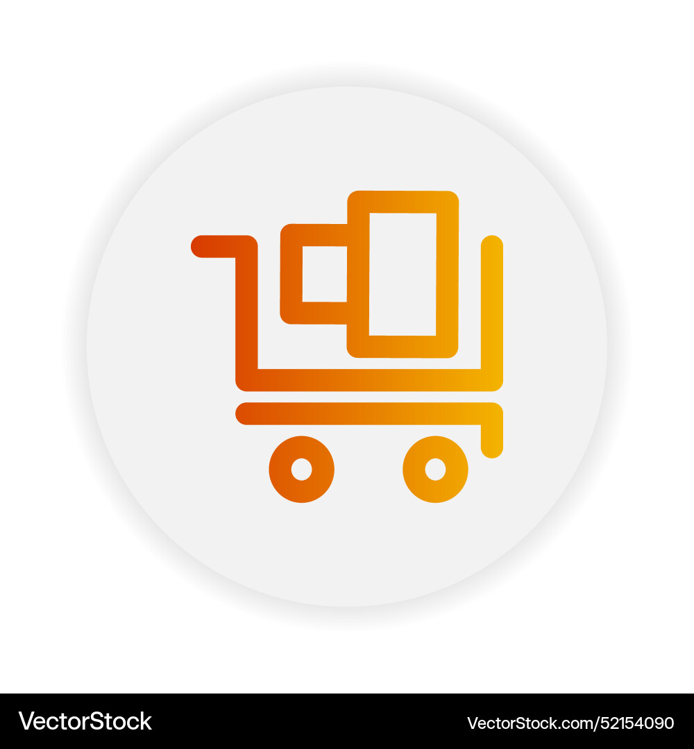 Full cart outline icon with gradient color Full cart outline icon with gradient color Vector Image