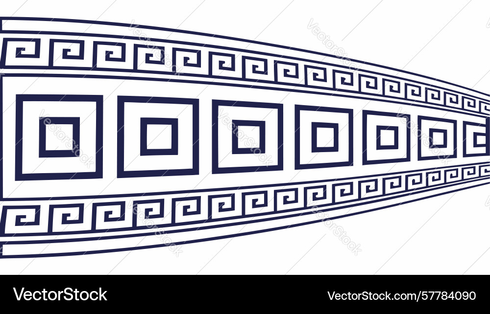 Greek key pattern border design generative vector image