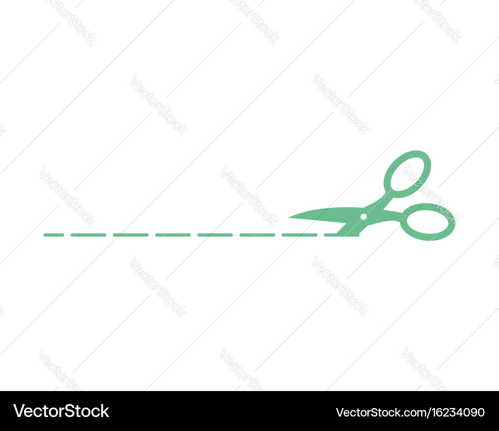 Isolated Scissors Symbol - Cut with Shears vector image