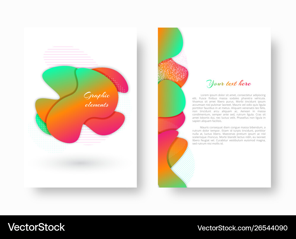 Liquid elements with gradient Vector Image