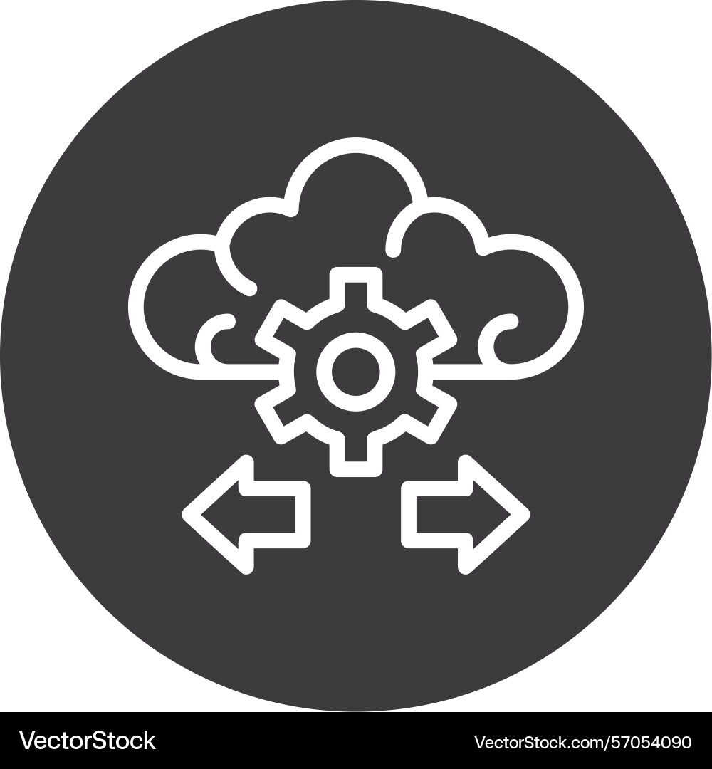 Mind flow line circle style icon design Vector Image
