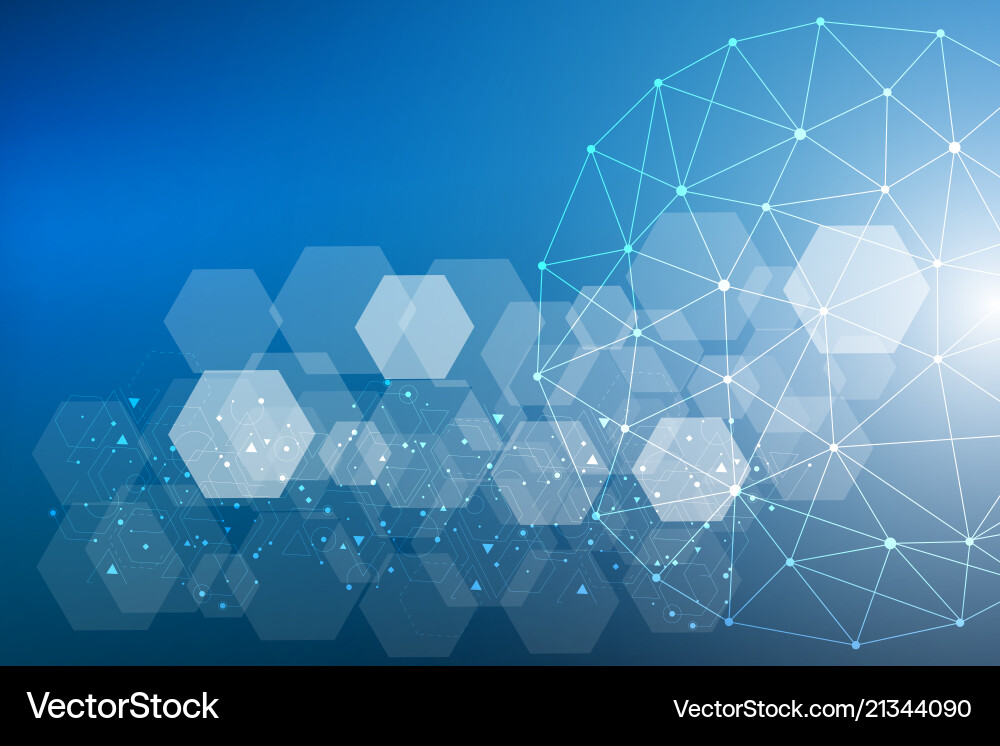 Modern Data Network Background Vector Image